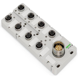 757-185 Wago M12 Sensor / Aktorbox, 8 fach, 5 polig, M23-Anschluss Produktbild