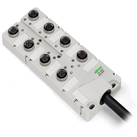 757-285/000-005 Wago M12 Sensor / Aktorbox, 8 fach, 5 polig, 5m-Anschluss Produktbild