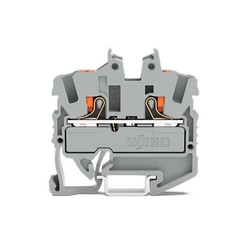 2252-1201 Wago 2 Leiter Mini Durchgangsklemme, mit Drücker, 2,5 mm², Produktbild