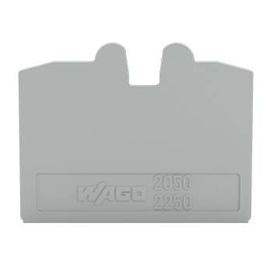 2050-1291 Wago Abschluss  und Zwischenplatte, 1,1 mm dick, grau Produktbild