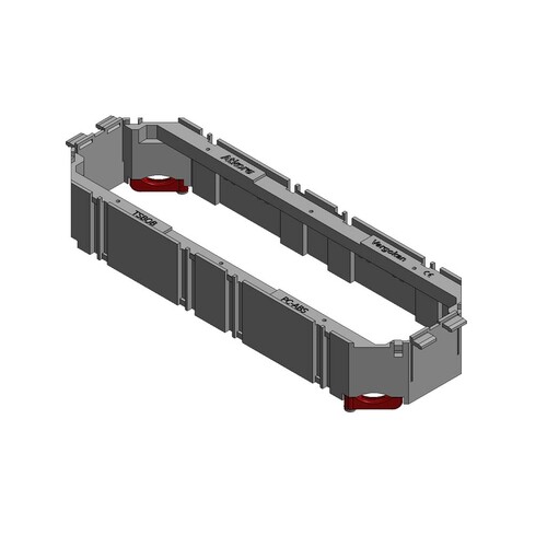 E6591 Vergokan TSBOB Gerätebecher leer ohne Abdeckung RAL 9011 Produktbild Front View L