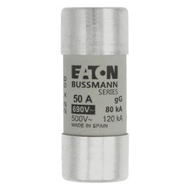 C22G50 Eaton CYLINDRICAL FUSE 22 x 58 50A GG 690V AC Sicherungseinsatz 50A 69 Produktbild front M