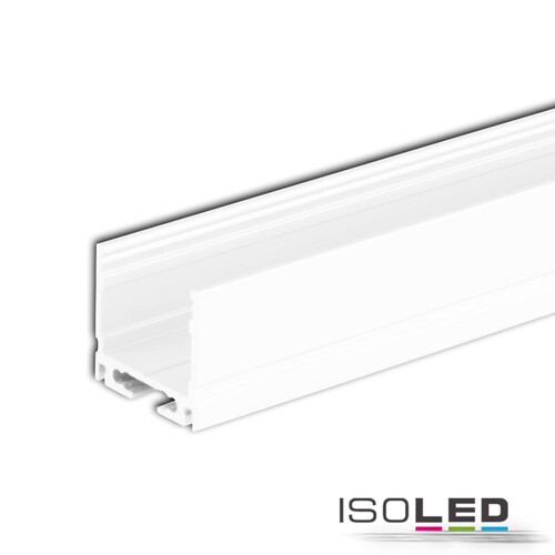 113615 Isoled LED Aufbauprofil SURF16 Aluminium weiß pulverbeschichtet, RAL90 Produktbild Front View L