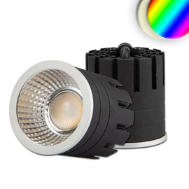 115116 Isoled LED Spot RGB+3000K GU10 8W, 5-polig, 24V DC, silber, 60° Produktbild