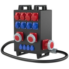 9545311 PCE Mobilverteiler Vollgummi Zirl125/5 2x63/5 2x32/5 2x16/5 4x16 IP54 Produktbild front M