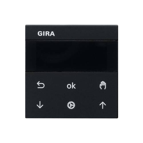 5366005 Gira S3000 Jal.  + Schaltuhr Display System 55 Schwarz m Produktbild Front View L