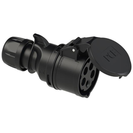 225-6x PC-Electric Kupplung 32A 5p 6h schwarz SHARK Produktbild front M
