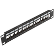 TKS PANEL 12 BLACK Wirewin 12 Port Wirewin Keystone Patchpanel, 10, Colour Produktbild front S