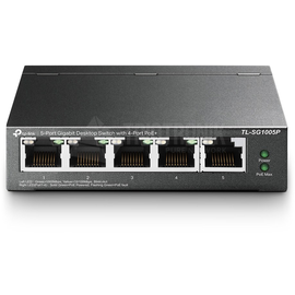 TL-SG1005P TP-Link 5 Port Gigabit Desktop Switch with 4 Port PoE Produktbild