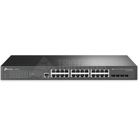 TL-SG3428 TP-Link JetStream 24 Port Gigabit L2 Managed Switch Produktbild front M