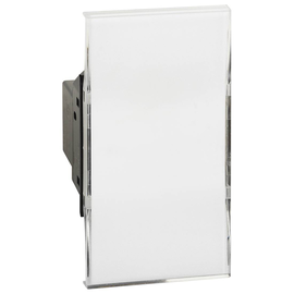 K4040V12 Bticino LivingNow 2 moduliger Taster 12V AC mit Namenschild und LED-B Produktbild front M