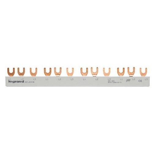 607035 Legrand Gabelkammschiene, 3 polig, 12 TE, 10 mm², nicht kürzen ! Produktbild