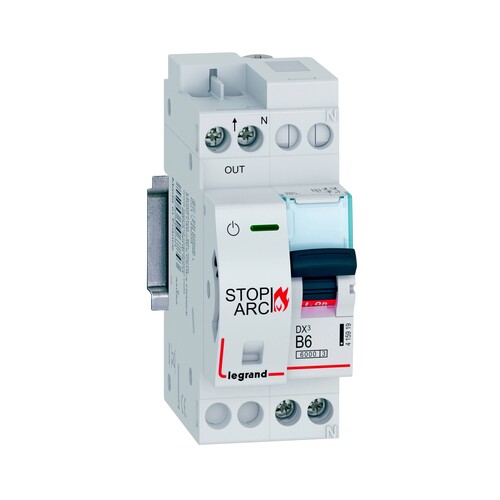 415919 Legrand DX3 AFDD Brandschutzschalter mit LS Schalter B6  Produktbild