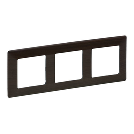 754173 Legrand Valena Life 3 Fach Rahmen Dark Wood Produktbild