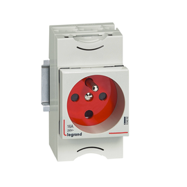 004282 Legrand Verteilereinbausteckdose, Franz. Standard, 10/16A 250 VAC, 2p+E, Produktbild front M