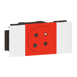 077121L Legrand Mosaic Steckdose SnapOn F/B Std, codiert, erhöhter Berührungssc Produktbild front M