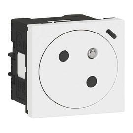 077148L Legrand Mosaic Link Steckdose F/B Std antibakt, bel, erhöhter Berühru Produktbild front M