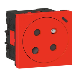 077171L Legrand Mosaic Link Steckdose 45° F/B Std., codiert, erhöhter Berühru Produktbild front M