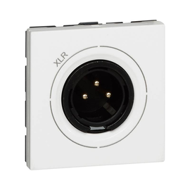 078756 Legrand Mosaic XLR Stecker 3polig 2 modulig Farbe: Ultraweiß Produktbild