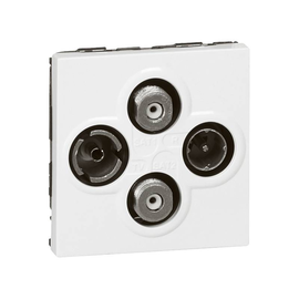 078794 Legrand Mosaic TV R SAT SAT Anschlussdose 2 modulig Farbe: Ultraweiß Produktbild front M