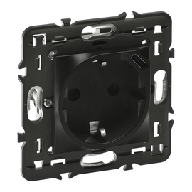 079171L Legrand Mosaic Schutzkontakt Steckdose erhöhter Berührungsschutz, US Produktbild front M