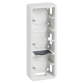 080283 Legrand Mosaic Aufputz Gehäuse 3X2 modulig vertikal Farbe: Ultraweiß Produktbild front M