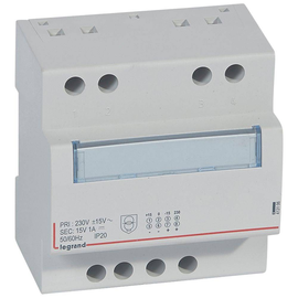 413106 Legrand Spannungsversorgung, Prim.230V/50Hz, Sek. 15V DC, Strom 1A,  Produktbild