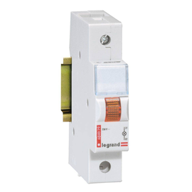 604079 Legrand Meldeleuchte TX3, LED, 1 fach (Orange ), 230 VAC, 1TE Produktbild front M