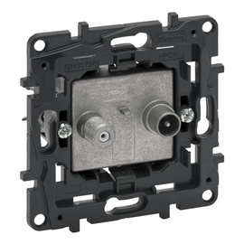 864055 Legrand Niloe Step Einsatz Tv Sat Durchgangsdose Produktbild front M