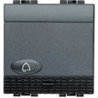 L4042M2N Bticino Taster Klingelsymbol 2M Anthrazit Produktbild front S