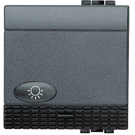 L4043M2N Bticino Taster Lichtsymbol 2M Anthrazit Produktbild front M