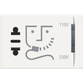 HD4177 Bticino Rasiersteckdose white Produktbild front M