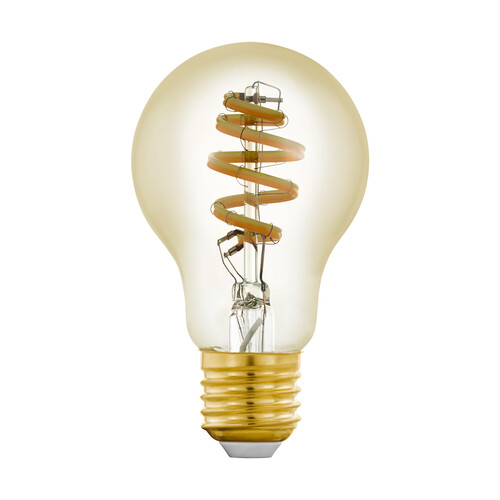 12241 Eglo LM E27 LED FILAMENT SPIRAL AMBER BIRNE A60 5.5W/400lm 2700K 6500K  Produktbild Front View L