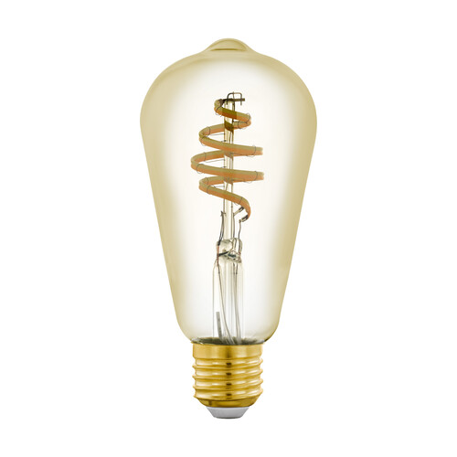 12242 Eglo LM E27 LED FILAMENT SPIRAL AMBER  ST64 5.5W/4000lm 2700k 6500k 1 S Produktbild Front View L