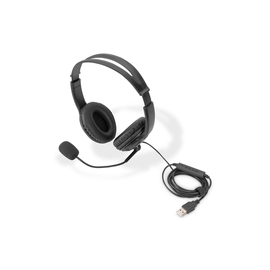 DA-12204 Digitus DA 12204 Stereo Office Headset, On Ear, noise reduction Kabel  Produktbild
