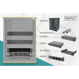 DN-10-SET-2-B Digitus DN 10 SET 2 B 10 inch network bundle, incl. 9U cabinet,  Produktbild