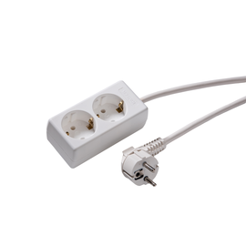 1020ZL15-1W/kws KaiserLeitungen Steckdose 2 fach mit Schutzkontakt, ZL Produktbild front M