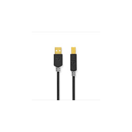 CCBW60100AT10 Nedis USB 2.0 Kabel 1,0m USB-A Stecker / USB-B Stecker schwarz Produktbild