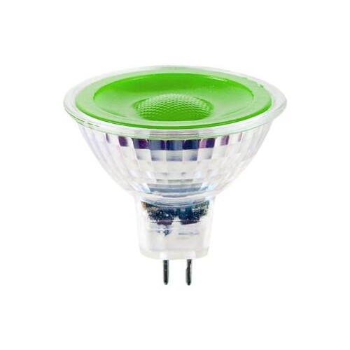 38291 Scharnberger+H. LED Reflektorlampe MR16 50x48mm GU5,3 12VAC/DC 5W 55Lm grü Produktbild Front View L