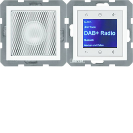 29808989 Berker S.1/B.x Radio Touch DAB+ Set mit LS polarweiß glänzend Produktbild