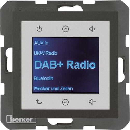 30841606 Berker BERKER S.1/B.x Radio Touch DAB+/Bluet. anthrazit matt Produktbild Front View L