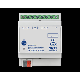 EZ-0320.01 MDT KNX Energiezähler 3-fach 20 A, Direktmessung, 4TE REG, 230/400 V Produktbild