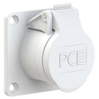 382-12v PC-Electric CEE-Anbausteckdose gerade 70x70mm 16A 2p 42VAC 50/60Hz IP4 Produktbild