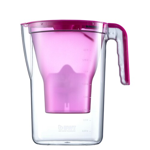 125258571 BWT VIDA manuell pink+ 1 x Magnesium Tischwasserfilter, 2,6 L, man Produktbild Front View L