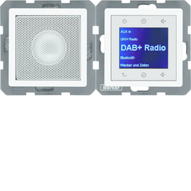29806089 Berker BERKER Q.x Radio Touch DAB+ Set mit LS polarweiß samt Produktbild