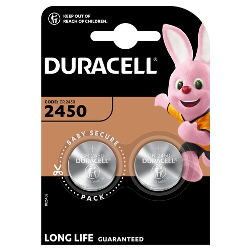 5000394152137 Duracell Lithium CR2450 B2 Produktbild Front View L