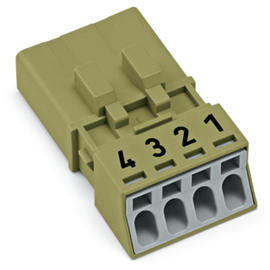 890-274 Wago Stecker, 4 polig, 1,50 mm², hellgrün Produktbild front M