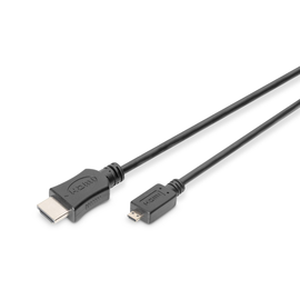 DB-330109-020-S Digitus HDMI High Speed Anschlusskabel, Typ D   A St/St, 2.0m,  Produktbild