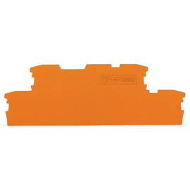 2002-2992 Wago Abschluss  und Zwischenplatte, 1 mm dick, orange Produktbild