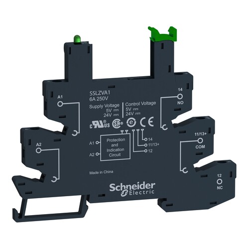 SSLZRA1 Schneider Elec. Sockel für Halbleiterrelais SSL, Steuerspannung: 5 Produktbild Front View L